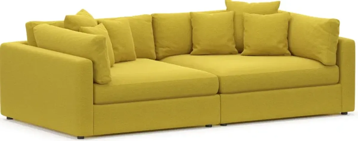 Haven Foam Comfort 2-Piece Media Sofa - Bloke Goldenrod