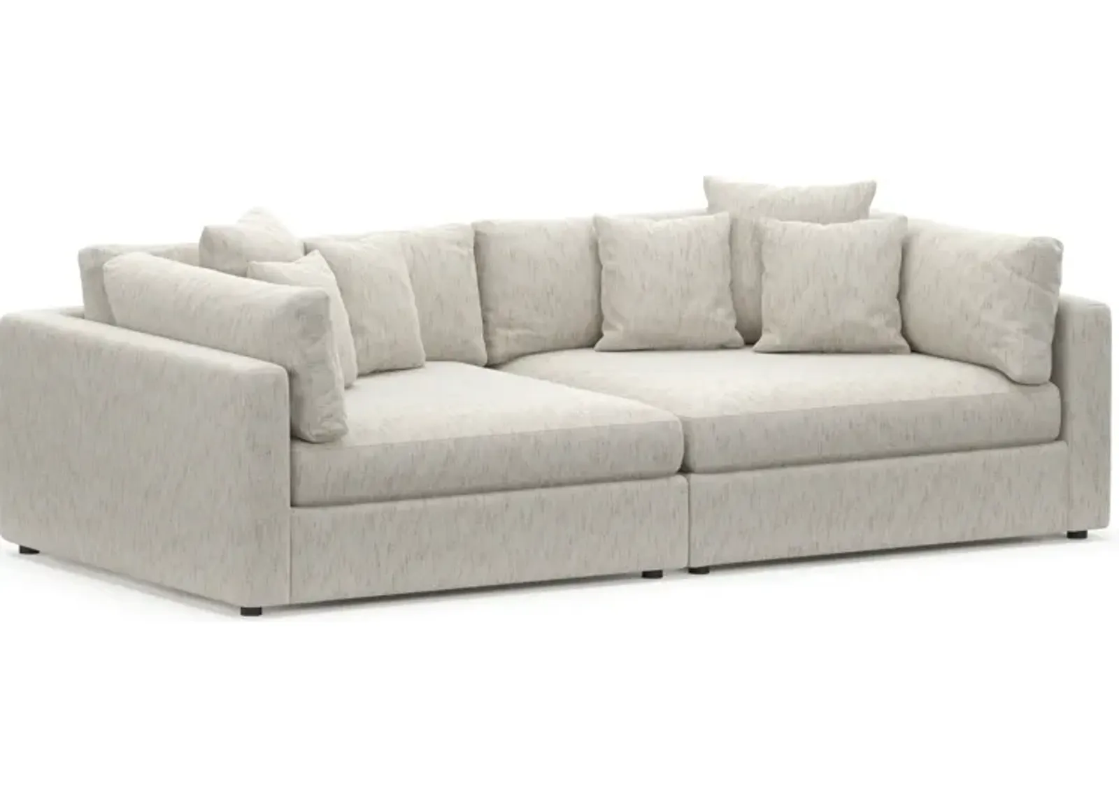 Haven Foam Comfort 2-Piece Media Sofa - P.T. Cream