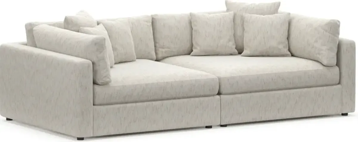 Haven Foam Comfort 2-Piece Media Sofa - P.T. Cream