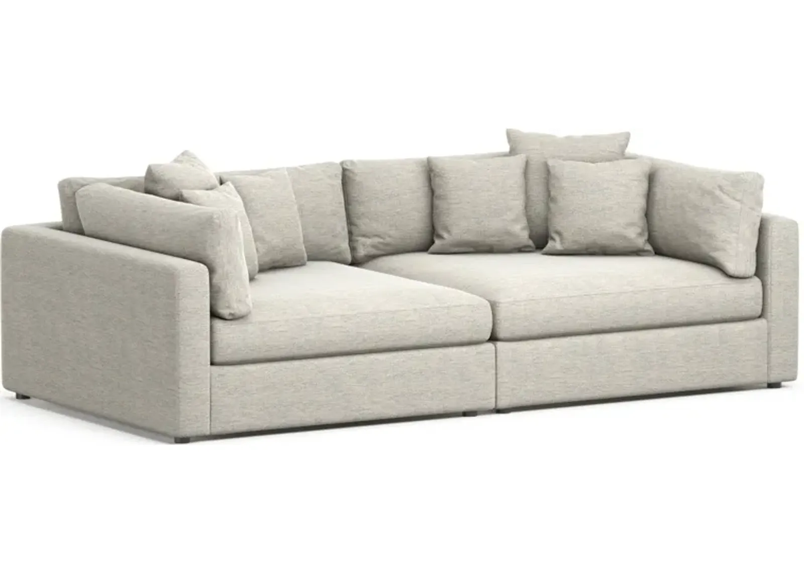 Haven 2-Piece Media Sofa - Merino Chalk