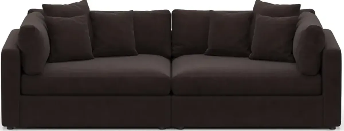 Haven Foam Comfort 2-Piece Media Sofa - Merrimac Dark Brown