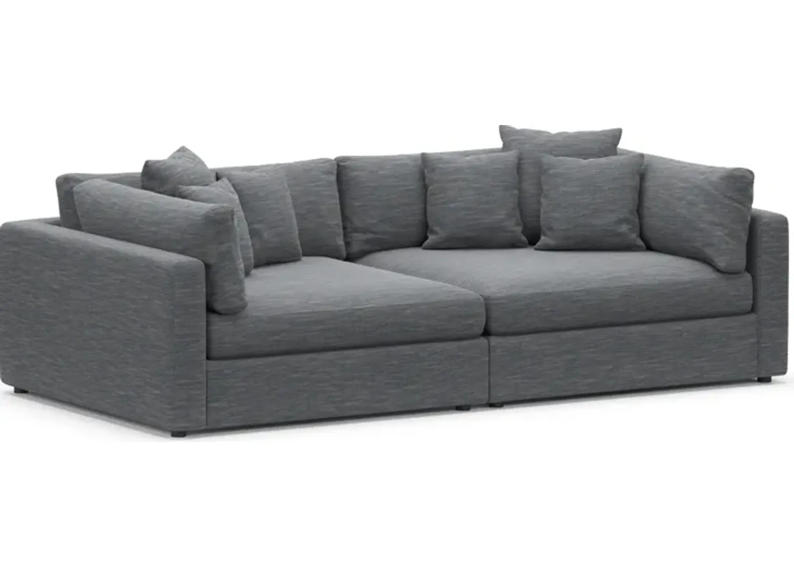 Haven Foam Comfort 2-Piece Sofa - Dudley Indigo