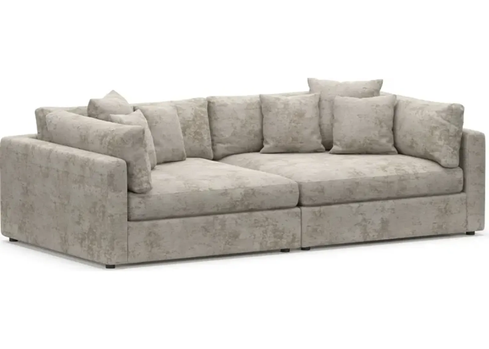 Haven Foam Comfort 2-Piece Sofa - Hearth Cement