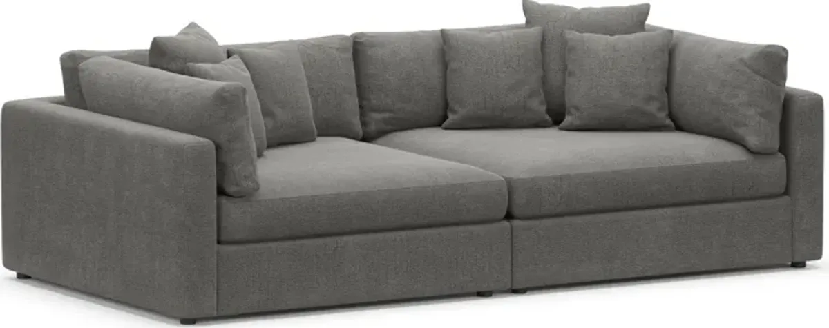 Haven Foam Comfort 2-Piece Sofa - Living Large Charcoal