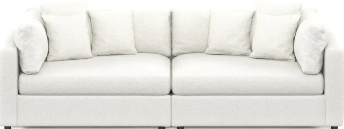 Haven Foam Comfort 2-Piece Media Sofa - Bloke Snow