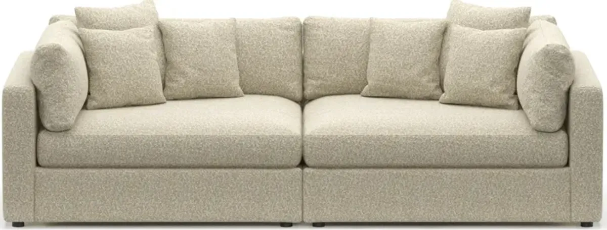 Haven Foam Comfort 2-Piece Media Sofa - Bloke Cotton