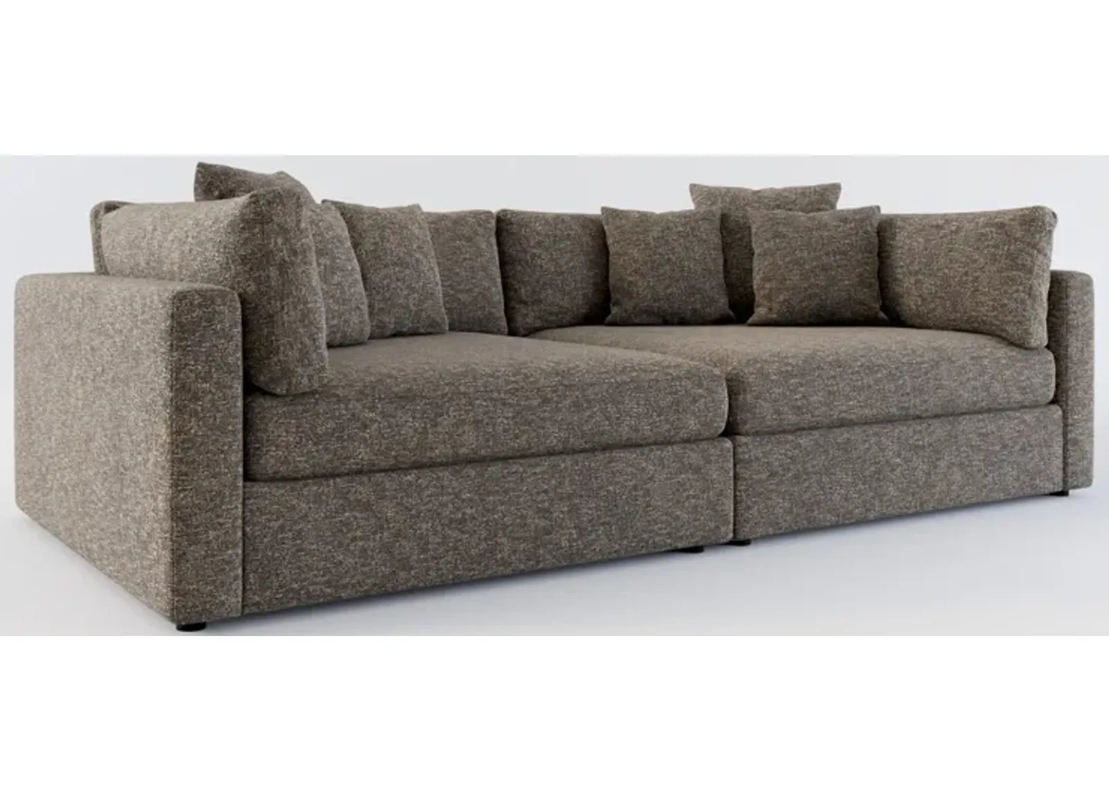 Haven Foam Comfort 2-Piece Media Sofa - M Walnut