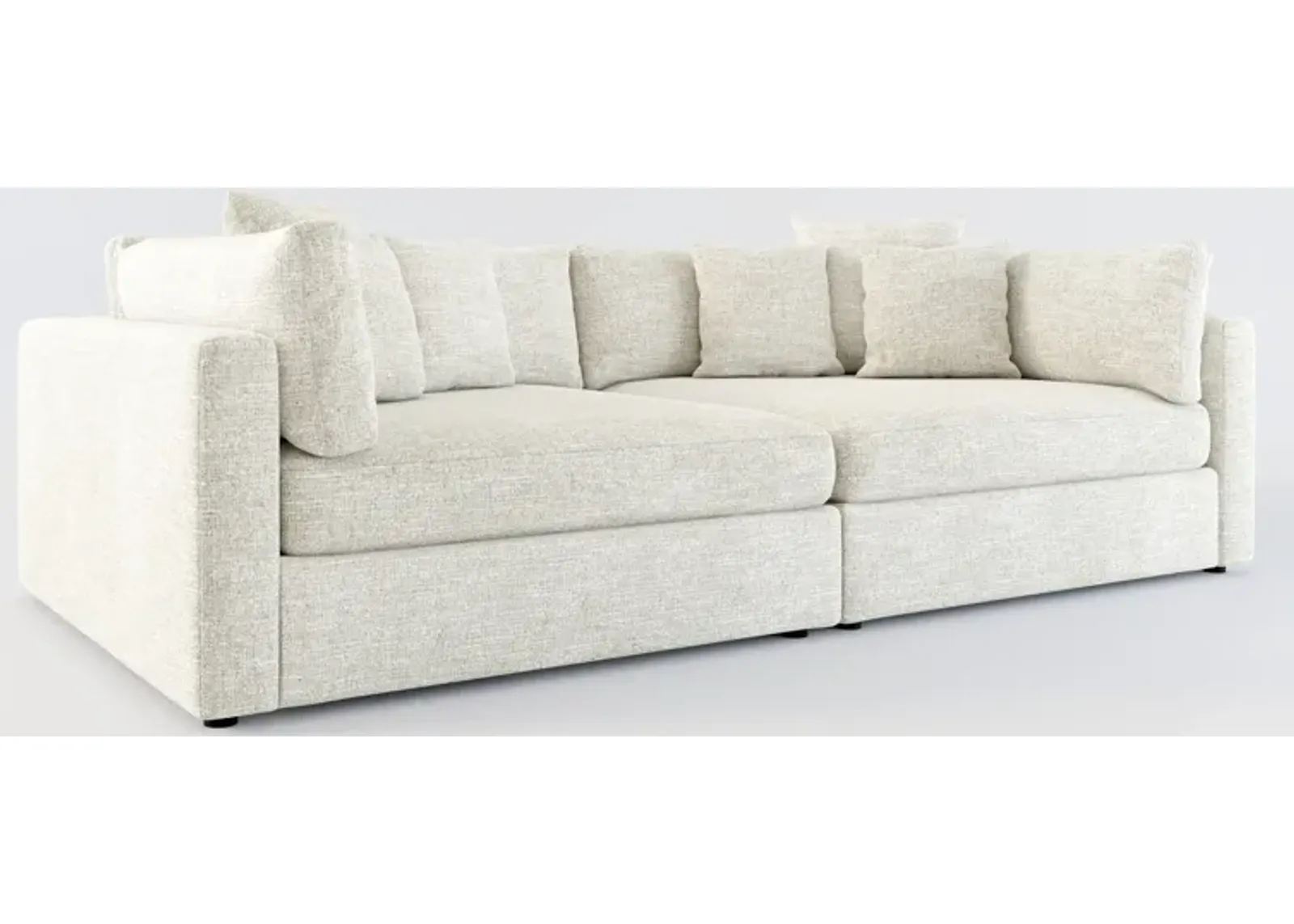 Haven Foam Comfort 2-Piece Media Sofa - M Ivory