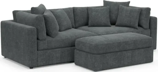 Sasha Foam Comfort Sectional - Contessa Shadow