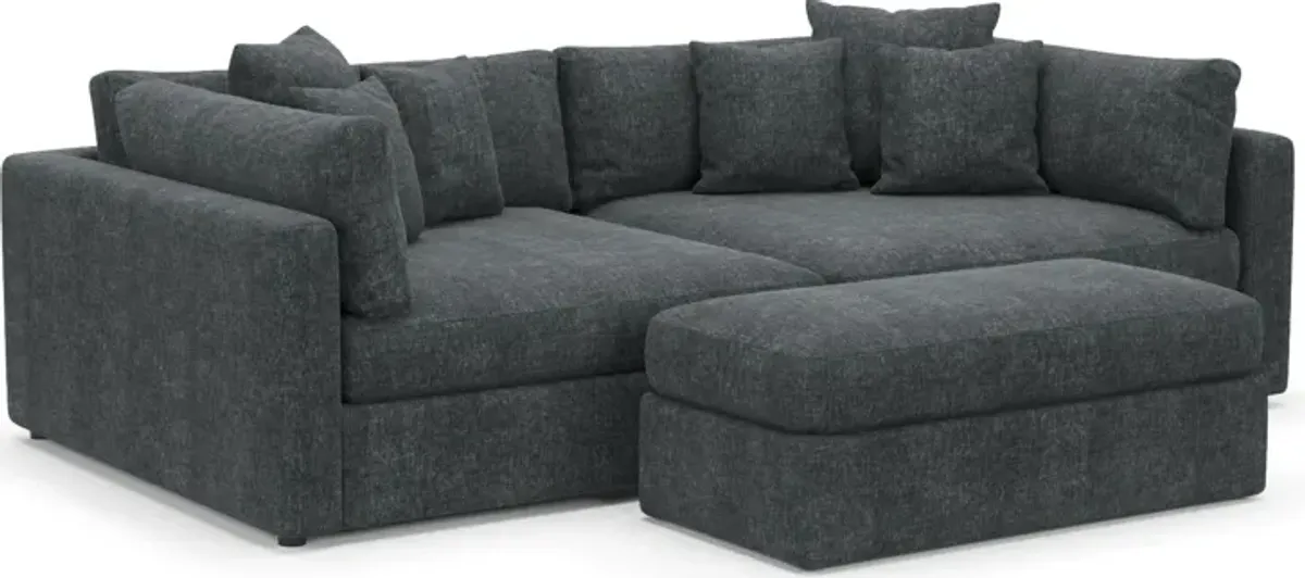 Haven Foam Comfort 2-Piece Sofa and Ottoman - Contessa Shadow