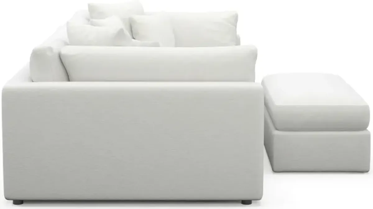 Haven Foam Comfort 2-Piece Media Sofa and Ottoman - Contessa Vanilla