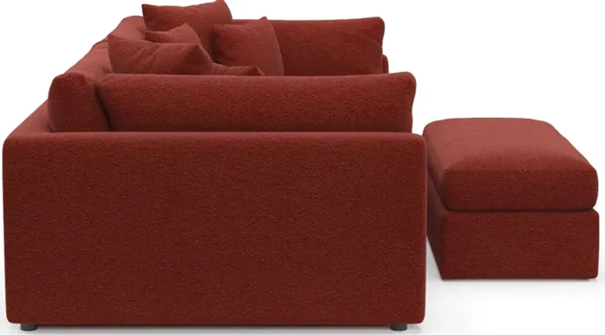 Haven Foam Comfort 2-Piece Media Sofa and Ottoman - Bloke Brick