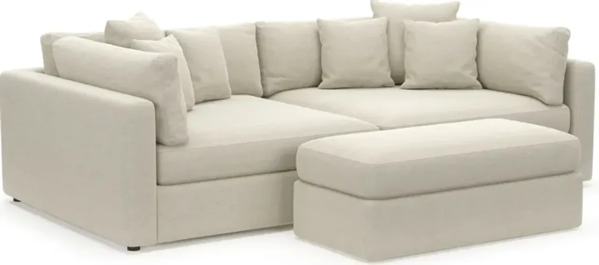 Haven Foam Comfort 2-Piece Sofa and Ottoman - Curious Pearl