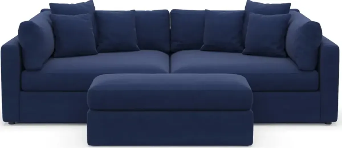 Haven Foam Comfort 2-Piece Sofa and Ottoman - Abington Indigo