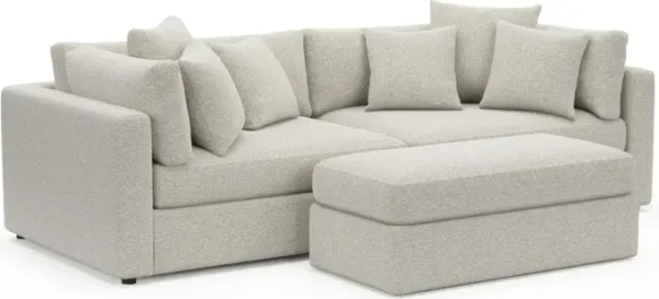 Sasha Foam Comfort Sectional - Muse Stone