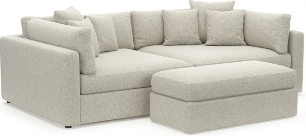 Haven Foam Comfort 2-Piece Sofa and Ottoman - Muse Stone