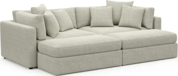 Sasha Foam Comfort Sectional - Merino Chalk