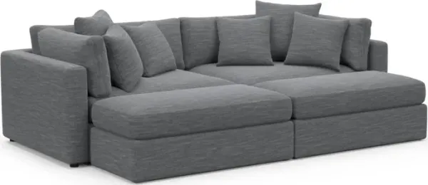 Sasha Foam Comfort Sectional - Dudley Indigo