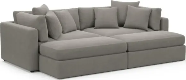 Sasha Foam Comfort Sectional - Abington TW Fog