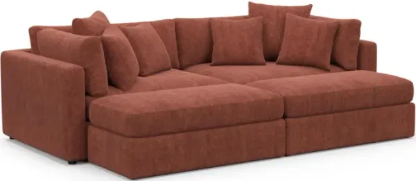 Sasha Foam Comfort Sectional - Contessa Paprika