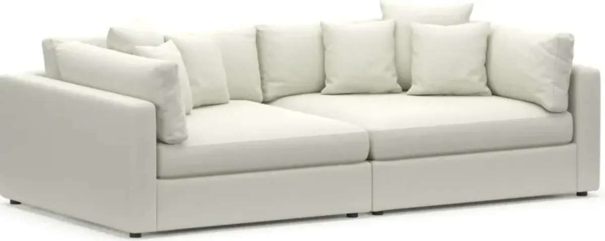 Haven Foam Comfort Eco Performance Fabric 2-Piece Media Sofa - Liv Arctic