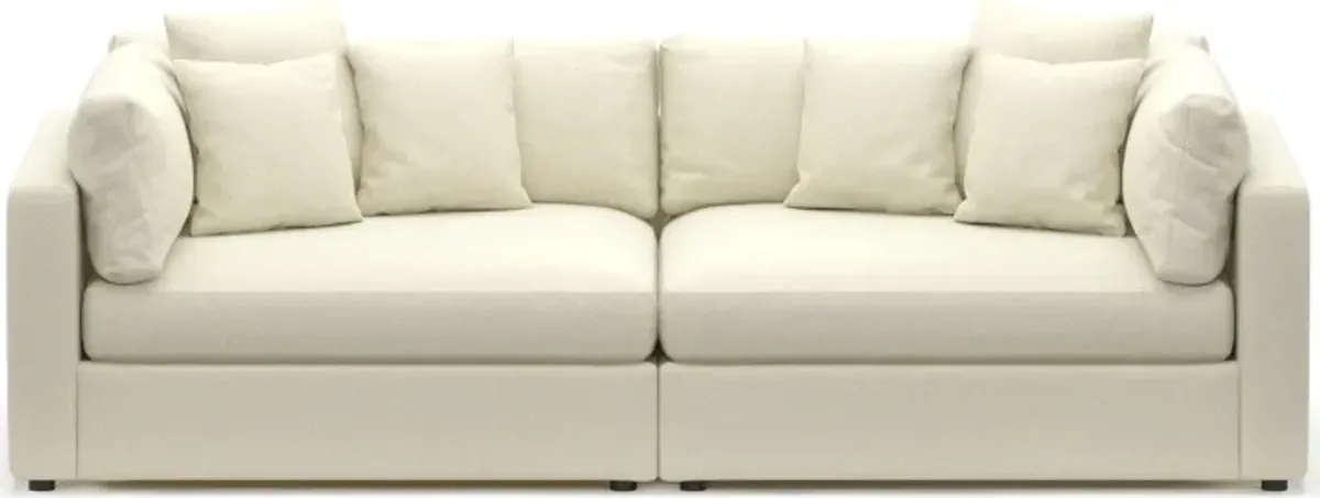 Haven Foam Comfort Eco Performance Fabric 2-Piece Media Sofa - Fincher Ivory