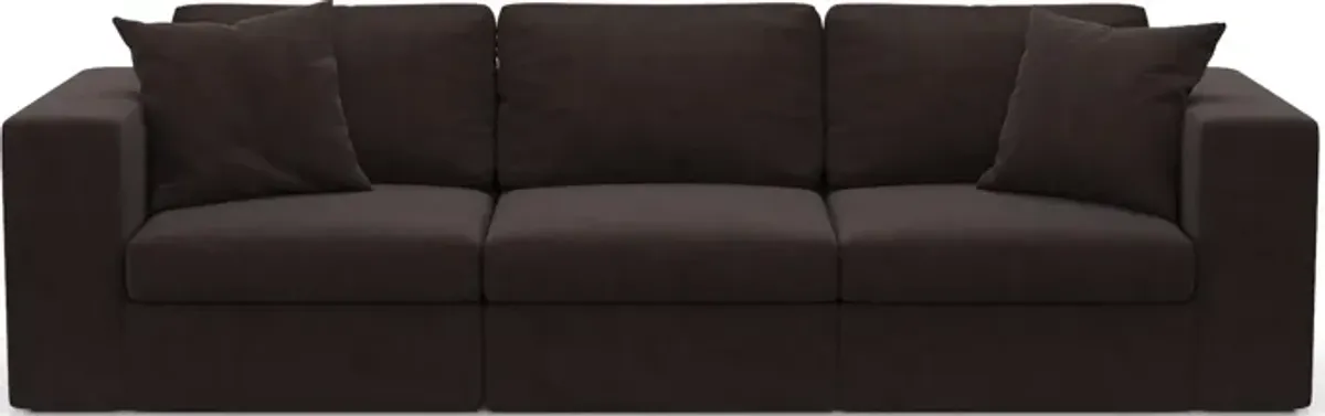 Collin Hybrid Comfort 3-Piece Sofa - Merrimac Dark Brown