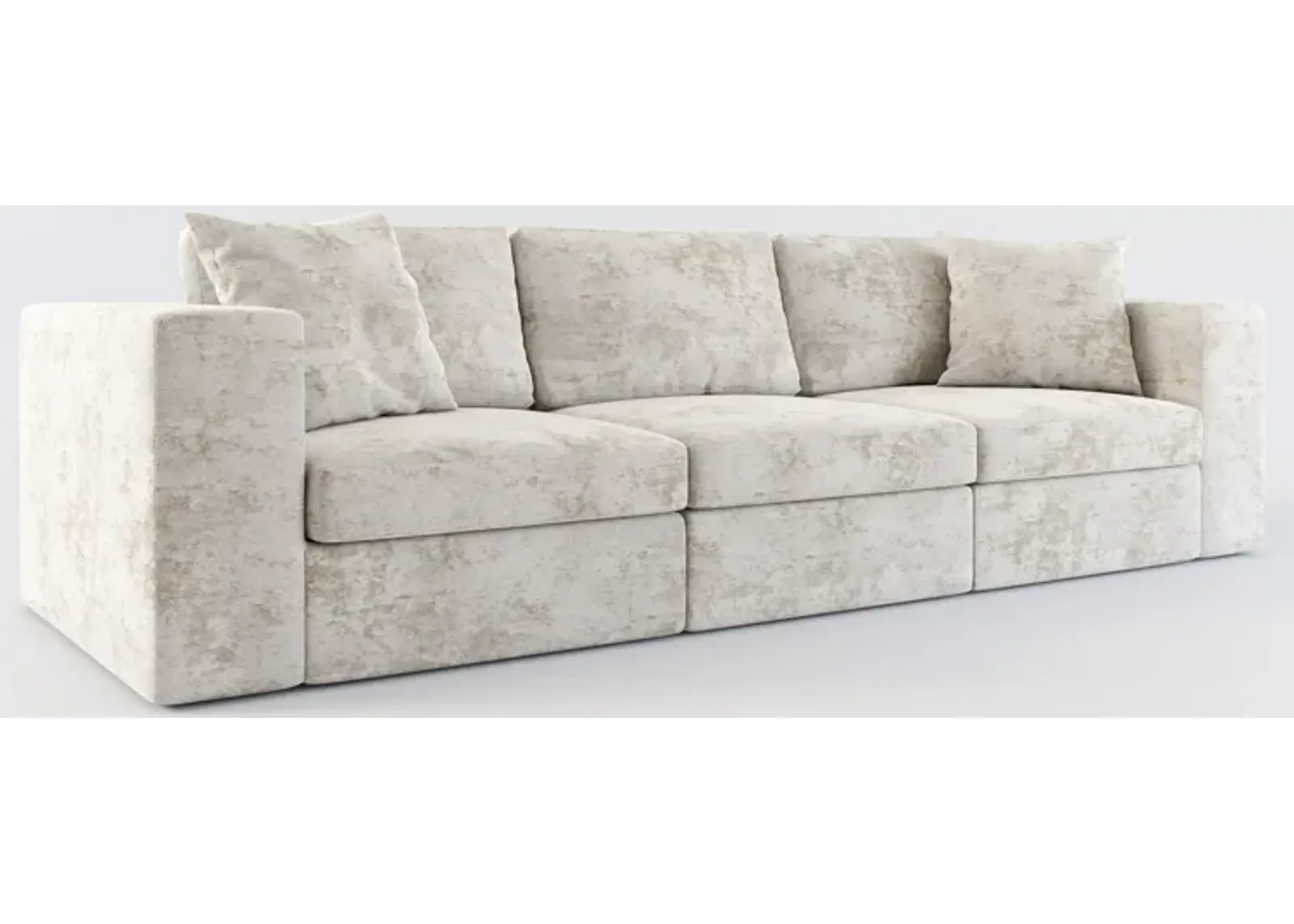 Collin Hybrid Comfort 3-Piece Sofa - Hearth Cement