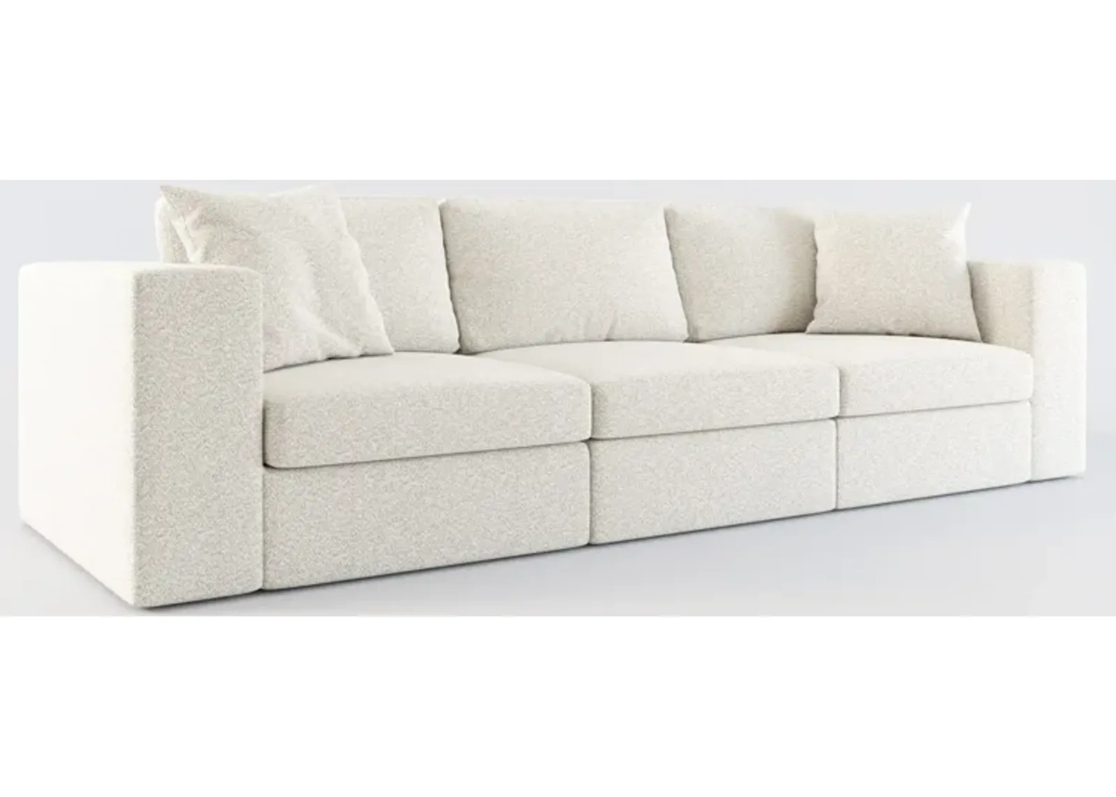 Collin Hybrid 3-Piece Sofa - Muse Stone