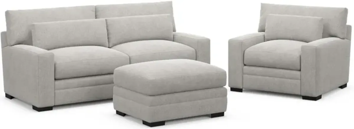 Boston Hybrid Comfort 3 Pc. Living Room - Burmese Granite