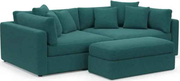 Sasha Foam Comfort Sectional - Bloke Peacock