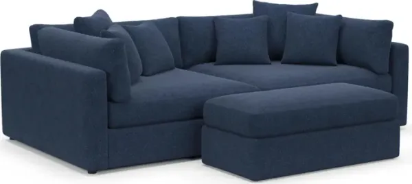 Sasha Foam Comfort Sectional - Oslo Navy