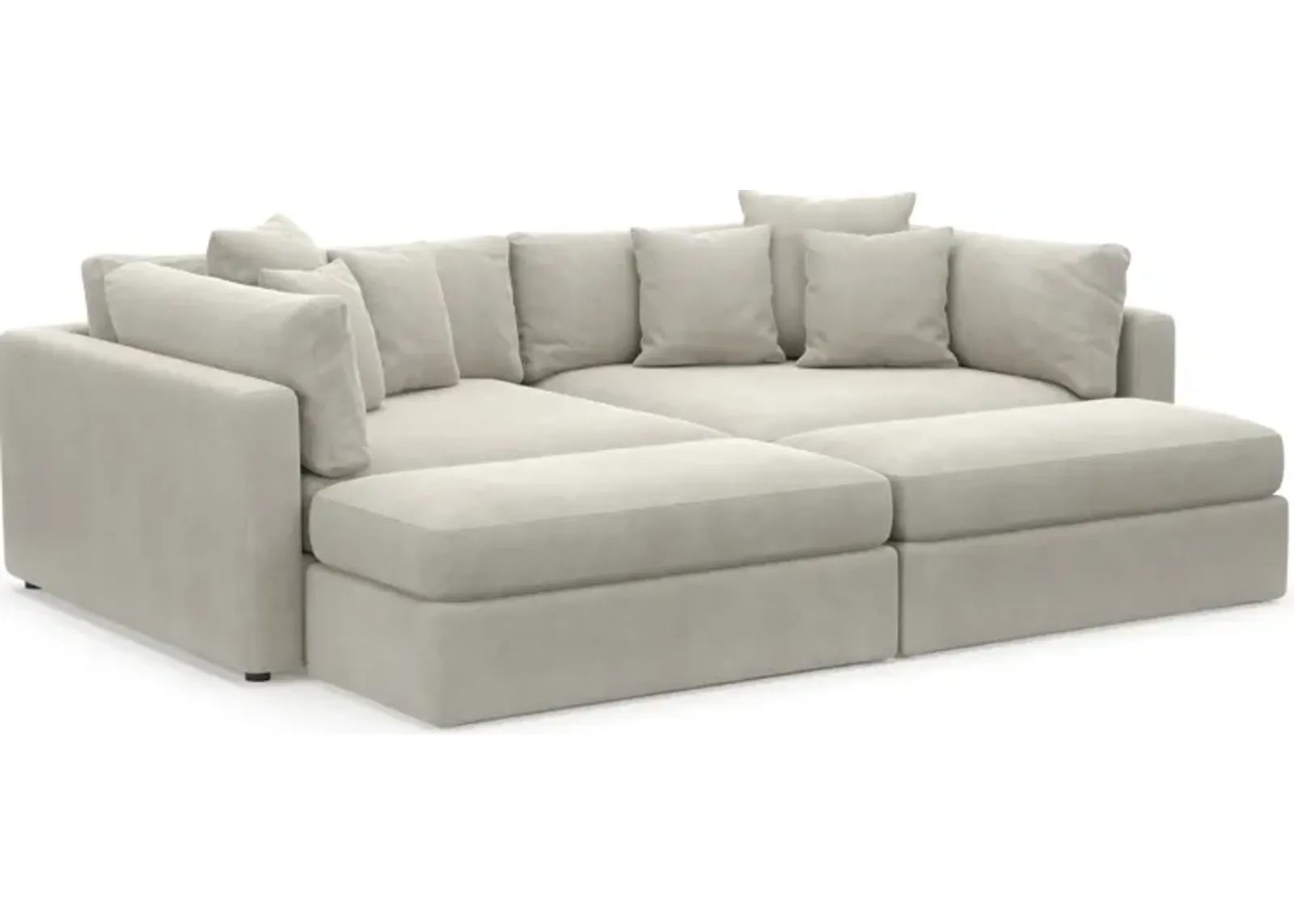 Haven Foam Comfort 2-Piece Sofa and 2 Ottomans - Laurent Beach