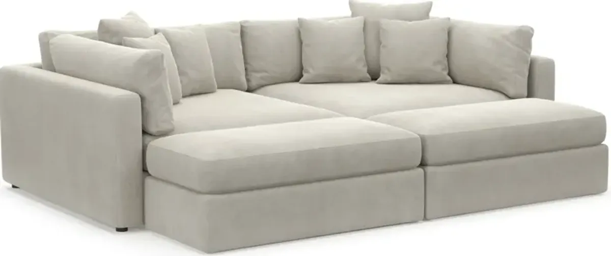 Haven Foam Comfort 2-Piece Sofa and 2 Ottomans - Laurent Beach