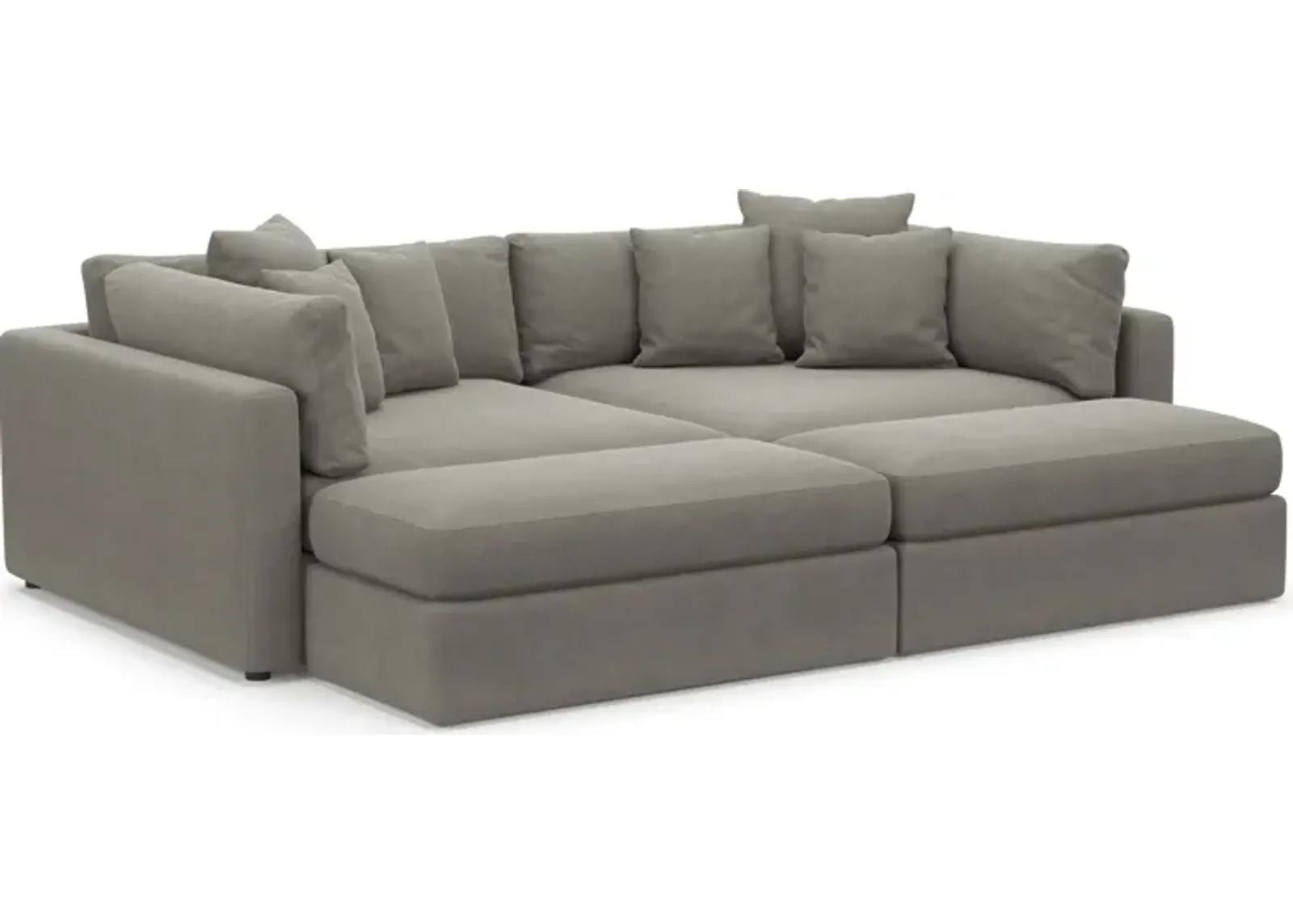 Haven Foam Comfort 2-Piece Sofa and 2 Ottomans - Abington Fog