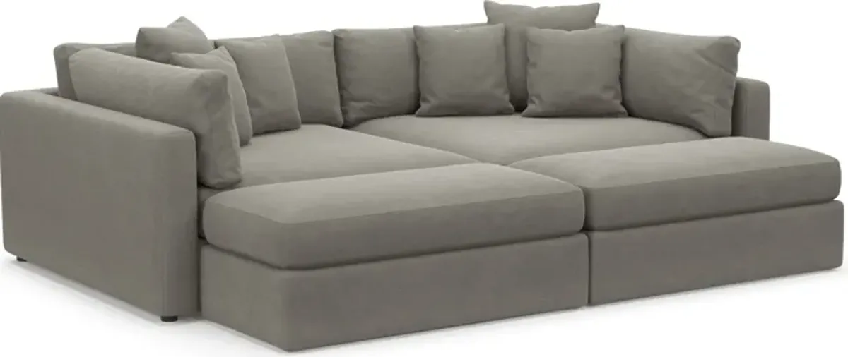 Haven Foam Comfort 2-Piece Sofa and 2 Ottomans - Abington Fog