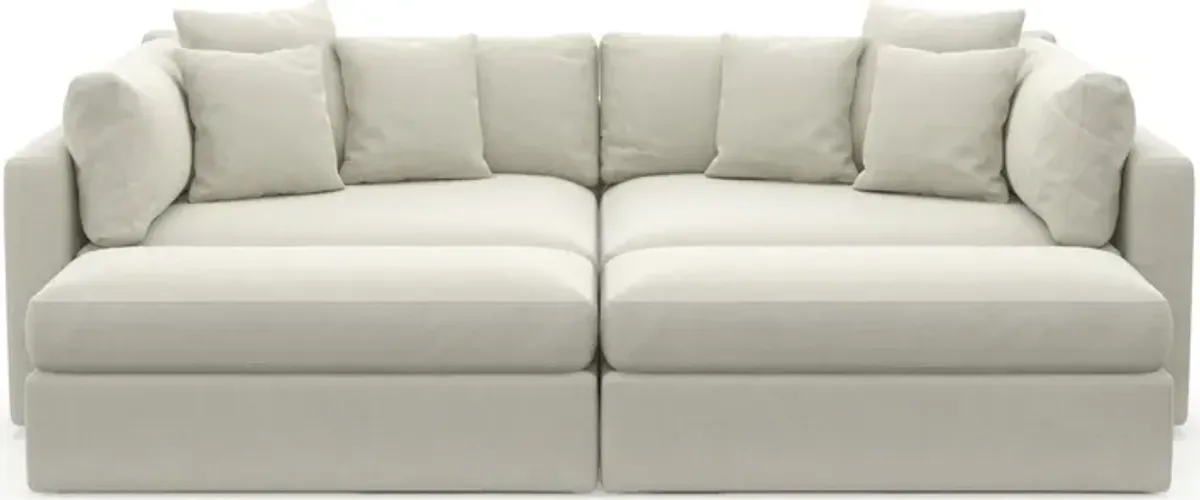 Haven Foam Comfort 2-Piece Sofa and 2 Ottomans - Anders Ivory