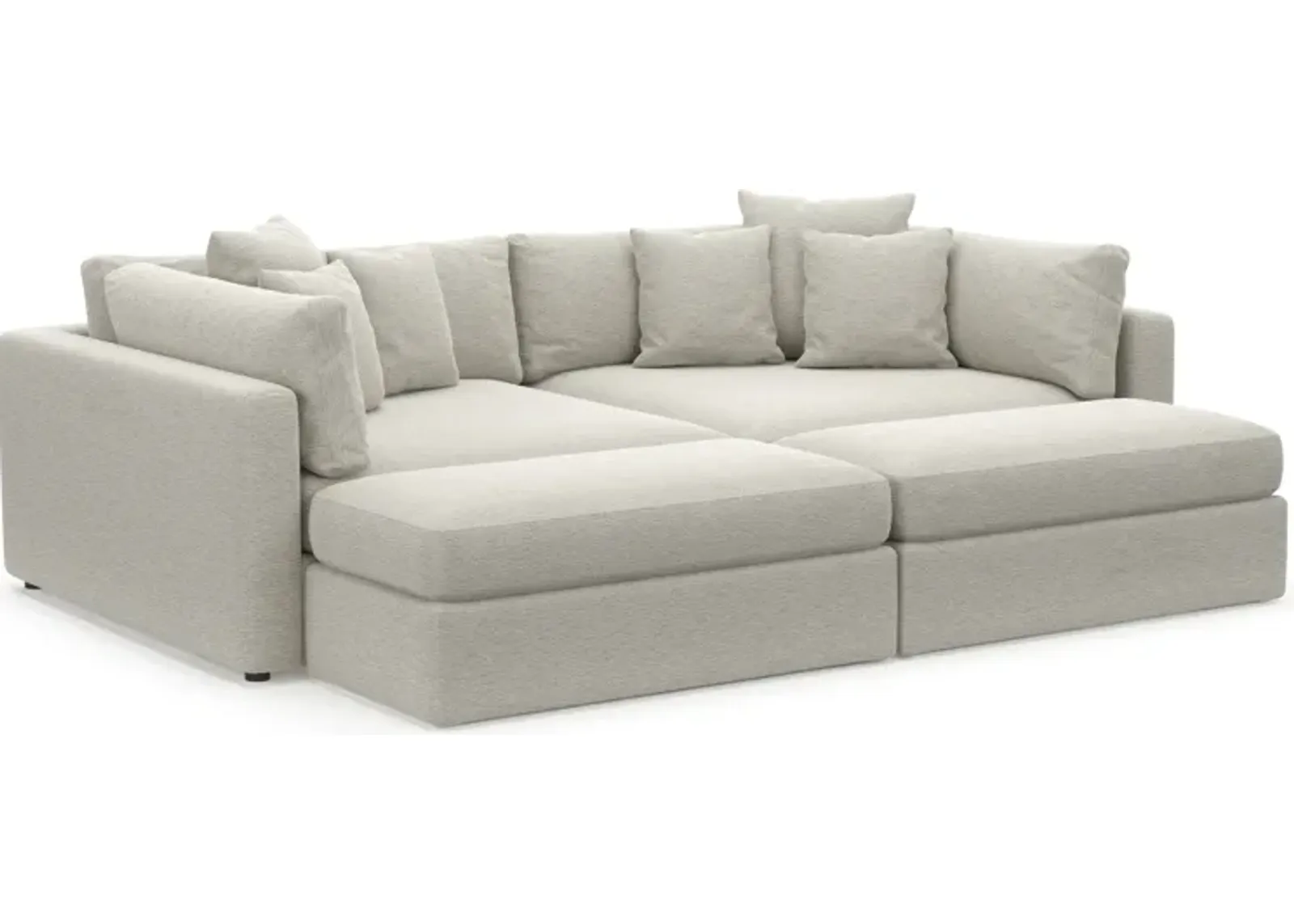 Haven Foam Comfort 2-Piece Sofa and 2 Ottomans - Everton Grey