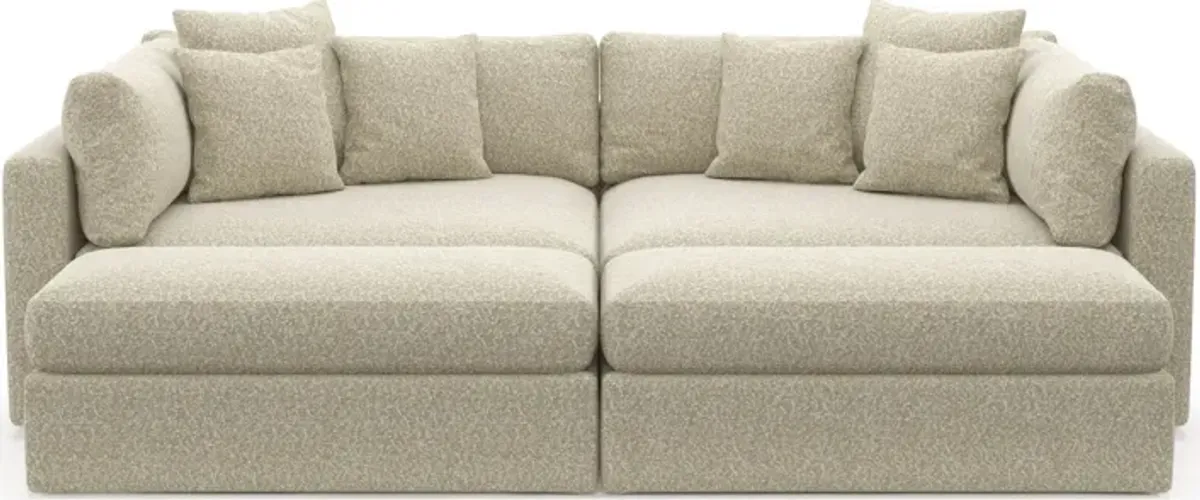 Haven Foam Comfort 2-Piece Sofa and 2 Ottomans - Bloke Cotton