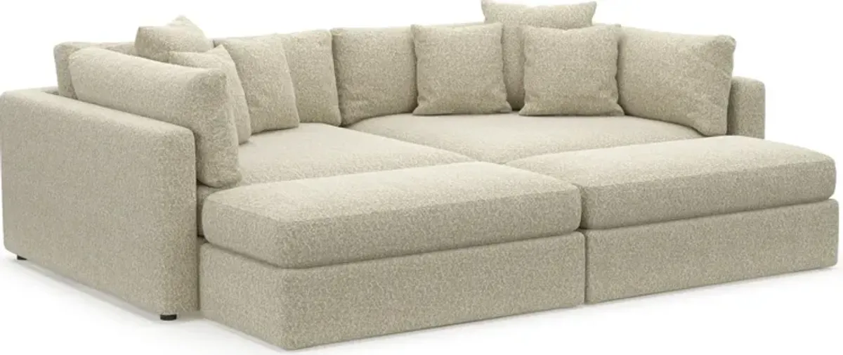 Haven Foam Comfort 2-Piece Sofa and 2 Ottomans - Bloke Cotton