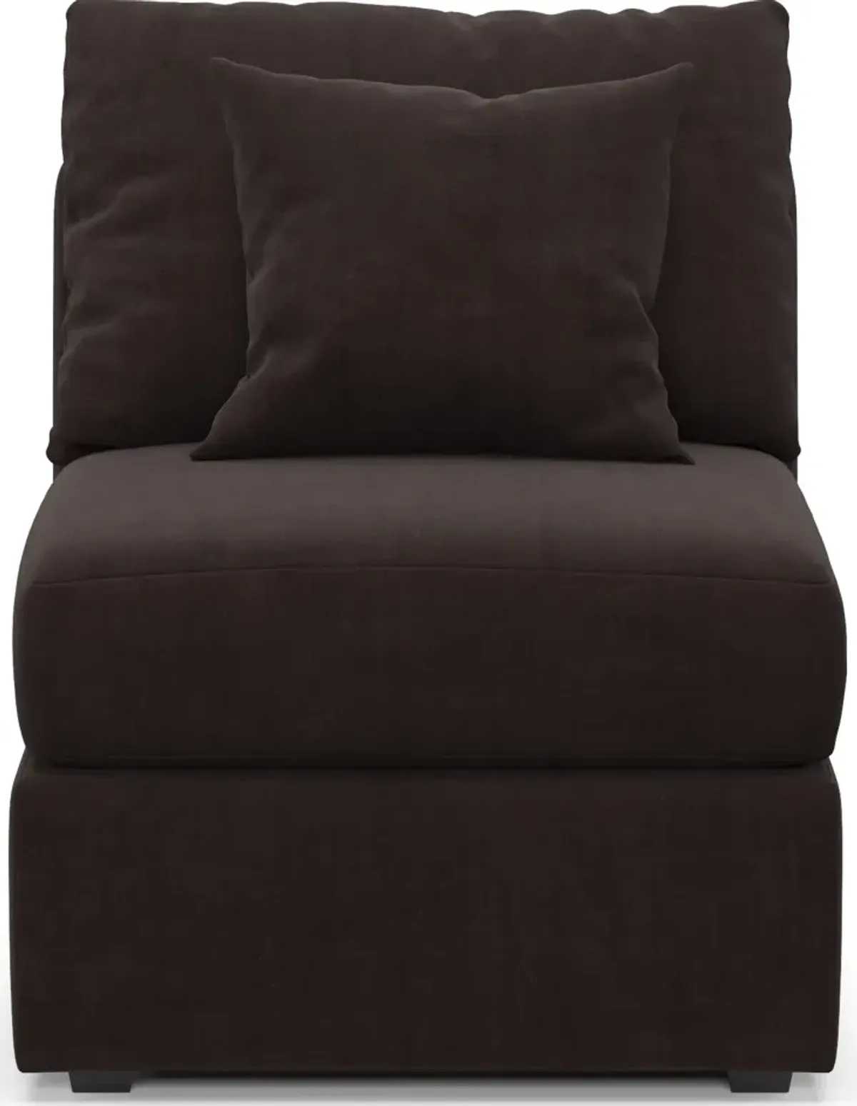 Nest Foam Comfort Armless Chair - Merrimac Dark Brown