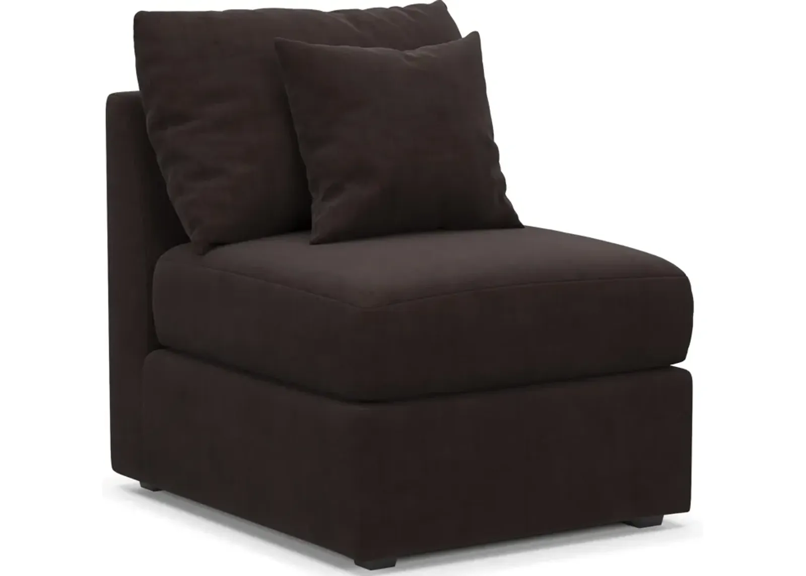 Nest Foam Comfort Armless Chair - Merrimac Dark Brown