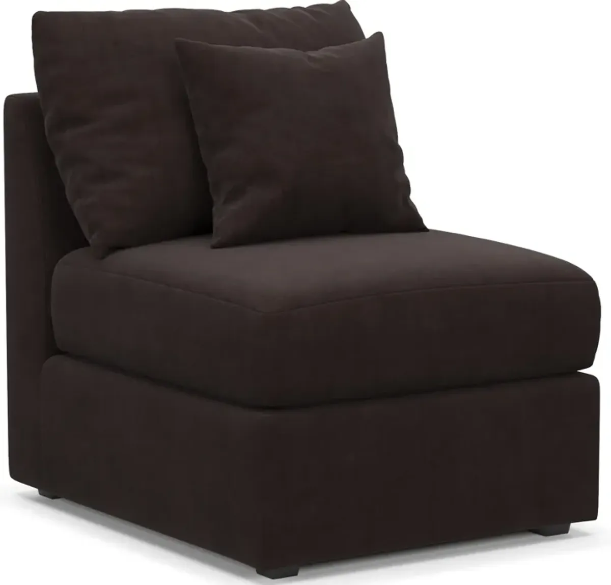 Nest Foam Comfort Armless Chair - Merrimac Dark Brown