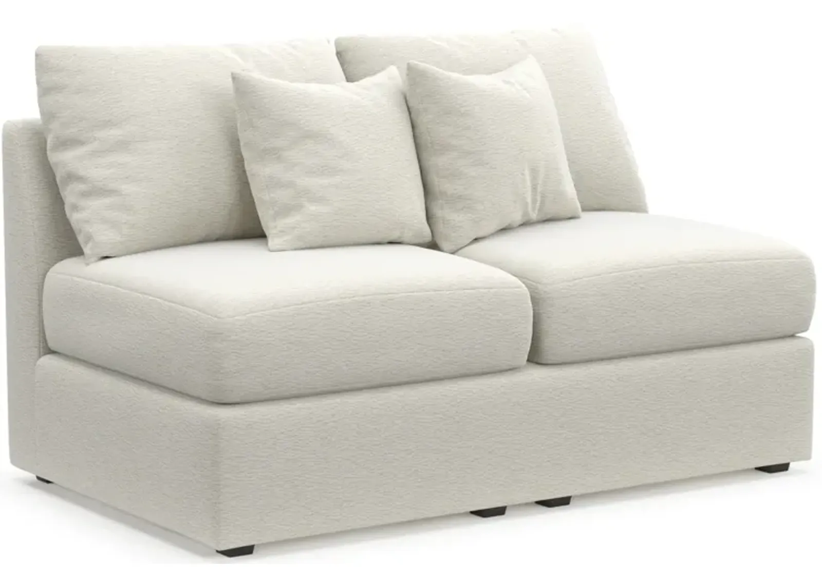 Nest Foam Comfort Armless Loveseat - Living Large White