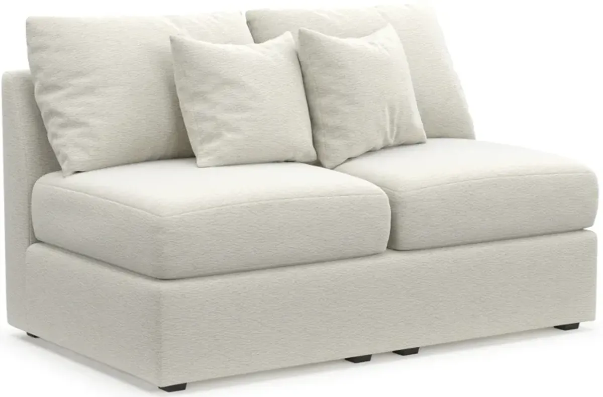 Nest Foam Comfort Armless Loveseat - Living Large White