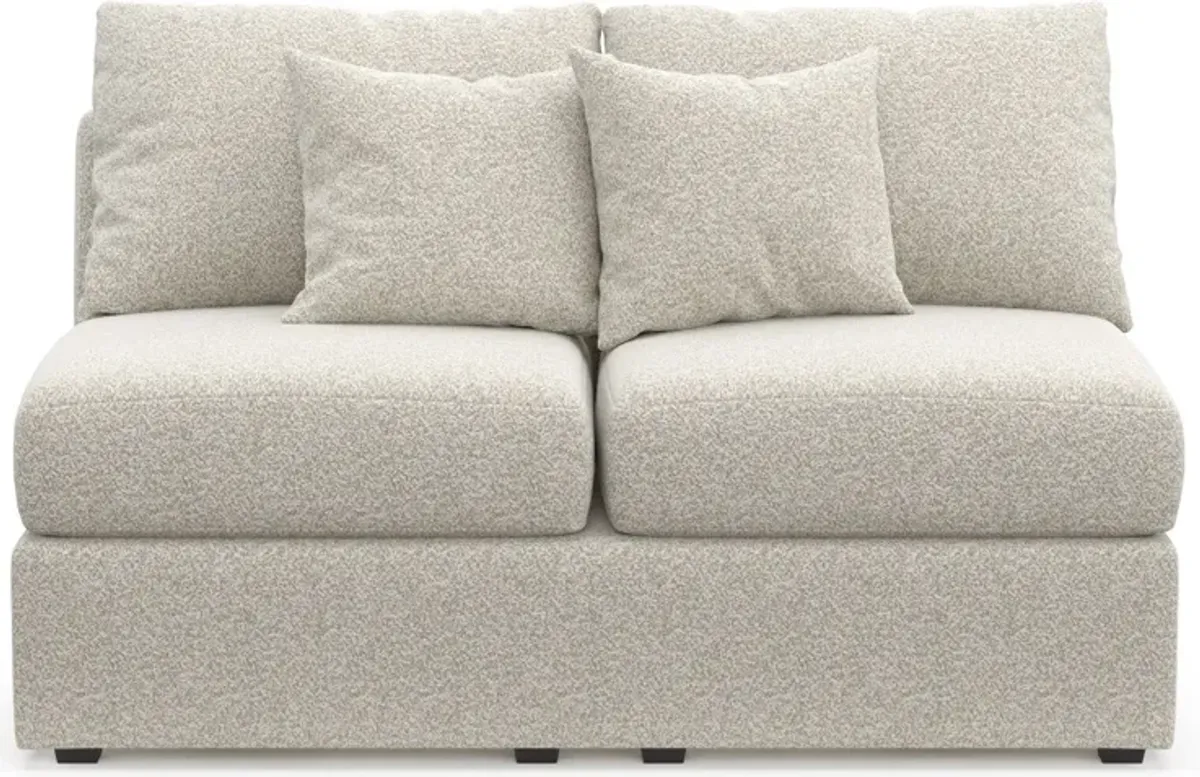 Nest Foam Comfort Armless Loveseat - Muse Stone