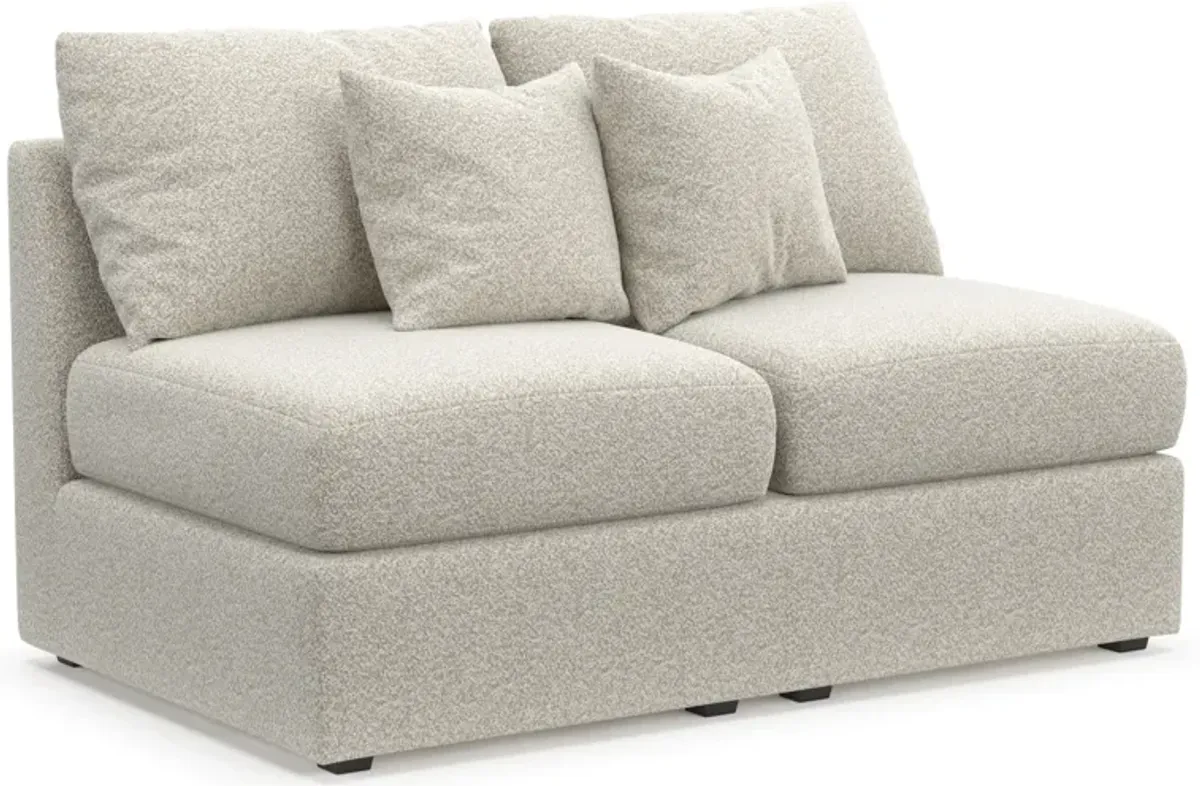 Nest Foam Comfort Armless Loveseat - Muse Stone