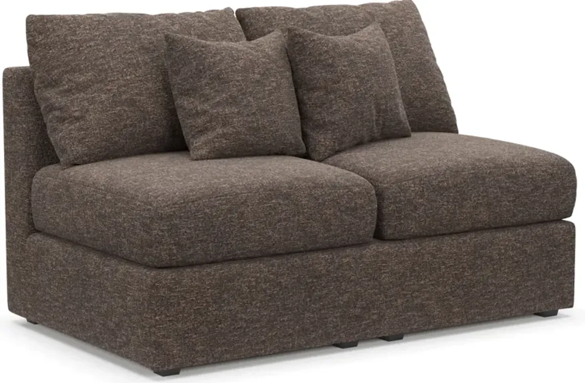 Nest Foam Comfort Armless Loveseat - M Walnut