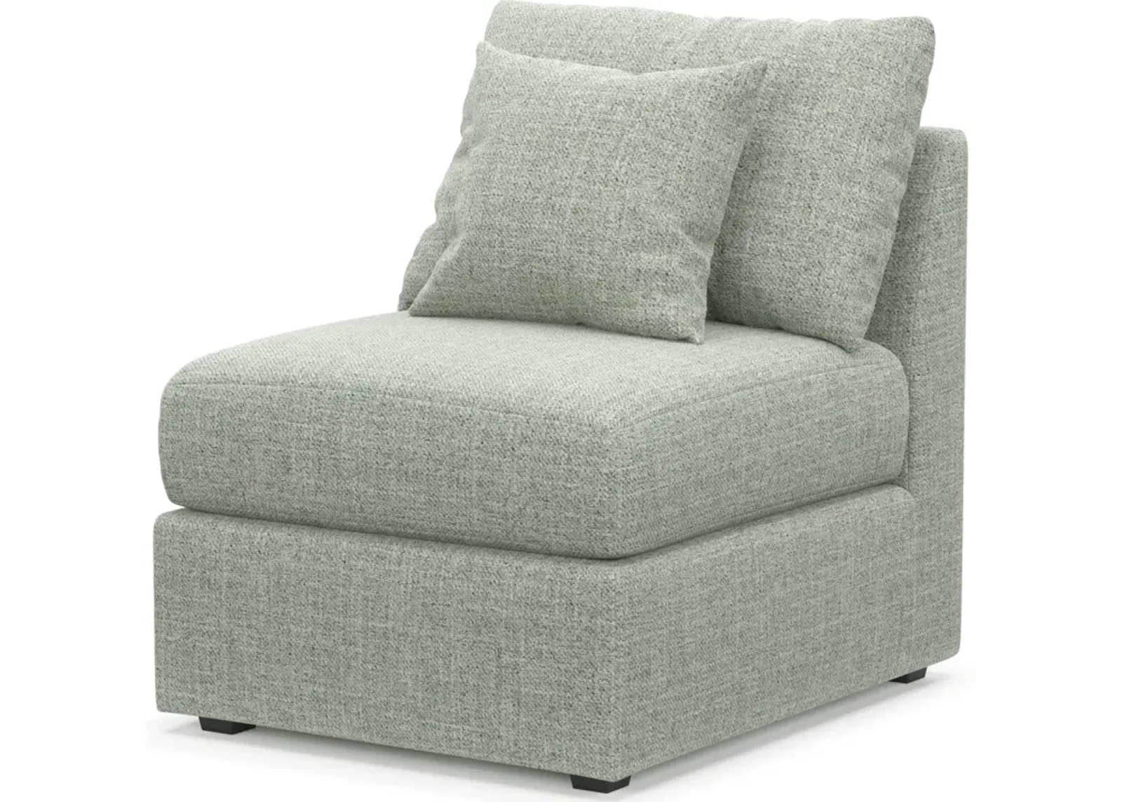 Nest Foam Comfort Eco Performance Armless Chair - Broderick Sea Glass