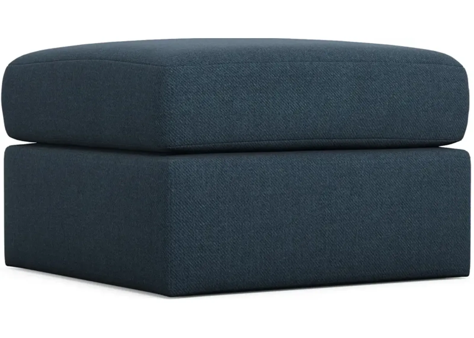 Nest Foam Comfort Eco Performance Tall Ottoman - Broderick Indigo